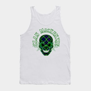 Scottish Clan MacKenzie Tartan Celtic Skull Tank Top